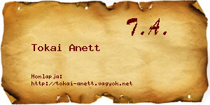 Tokai Anett névjegykártya